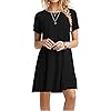 MOLERANI-Womens-Casual-Plain-Simple-T-Shirt-Loose-Dress MOLERANI Women's Short Sleeve Shirt Casual Loose Swing Dress, Black, Medium
