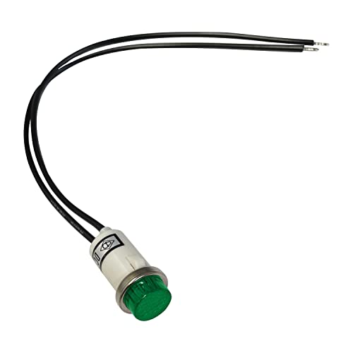 Sherco-Auto Universal 12V Green Incandescent Indicator Light - Mounting Diam. 1/2” - 5 Pack by Sherco-Auto - Used condition - US$18.92