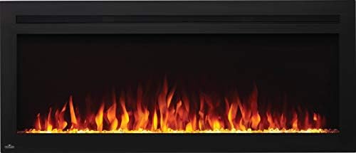 Amazon.com: Napoleon Purview 72 - NEFL72HI - Wall Hanging Electric Fireplace,  72-in, Black, Glass Front, Glass Crystal Ember Bed, 3 Flame Colors, Use  with or Without Heat : Home u0026 Kitchen