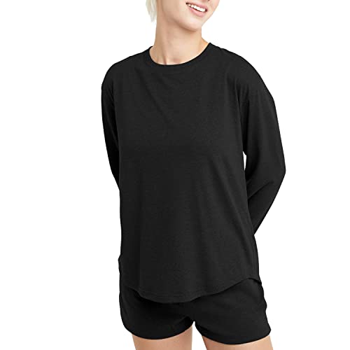 Hanes Originals Tri-Blend Long-Sleeve T-Shirt, Crewneck Tee for Women, Relaxed Fit, Plus Sizes