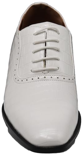 Image of Gator3N Men's Alligator Crocodile Print Oxfords Fashion Lace Up Dress Shoes