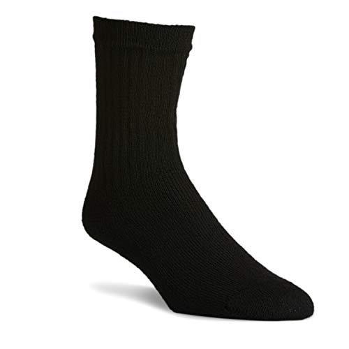 American Made by Sole Pleasers 12-Pack Unisex Everyday Cotton Crew Socks - Size 9-11 - Black3