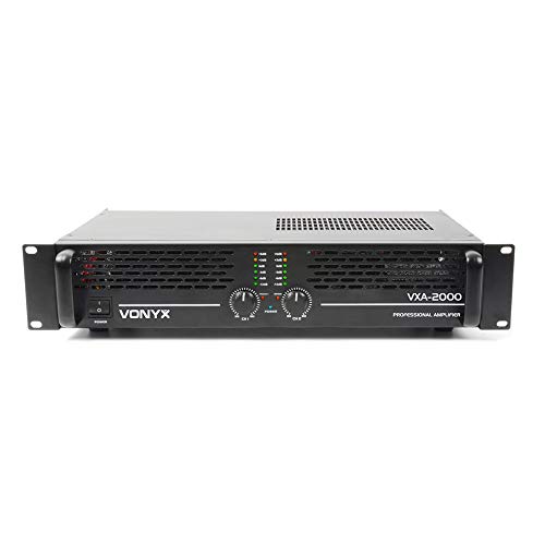 VONYX VXA-2000 MKII Power Amplifier - 2-Channel Class D Stereo Amplifier, High-Performance Audio and PA Amplifier for DJs and Live Events, Robust Sound Quality, Class D Amplifier, Amplifier VONYX VXA-2000 MKII Power Amplifier - 2-Channel Class D Stereo Amplifier, High-Performance Audio and PA Amplifier for DJs and Live Events, Robust Sound Quality, Class D Amplifier, Amplifier