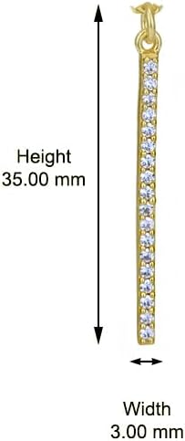 Vanbelle 18K Gold Plated Jewelry - Multi-Layered Chain Necklace with Bar Pendant with Cubic Zirconia Stone - Elegant Handcrafted for Women - 16" Long + 2" Extender