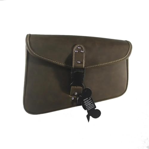 Sacoche latérale droite rétro en cuir PU pour Harley Sportster XL883 marron