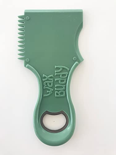 Wax Buddy Wax Comb - The Original, Sage Green IV, 100% Recycled Plastic, 4-in-1 surf Tool, a Scraper, Comb, Rail Cleaner, & Bottle Opener.