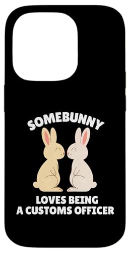 Somebunny Loves Being a 税関職員 かわいいイースターバニー スマホケース iPhone 14 Pro 用