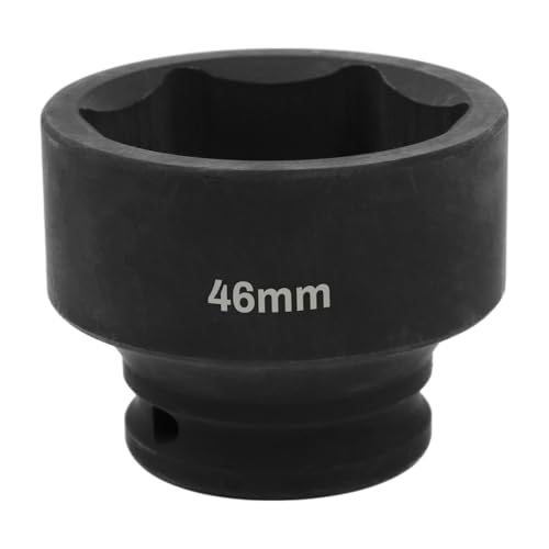 1/2 Drive 46mm Deep Impact Socket CR-MO 6-Point Axle Nut Socket Heavy Duty Metric Wheel Hub Nut Removal Tool
