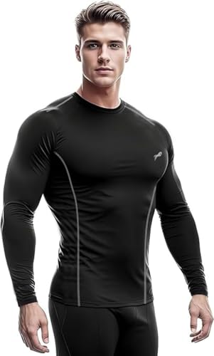 Image of JUST RIDER Full Sleeve Compression T-Shirt - Athletic Base Layer Tights for Fitness