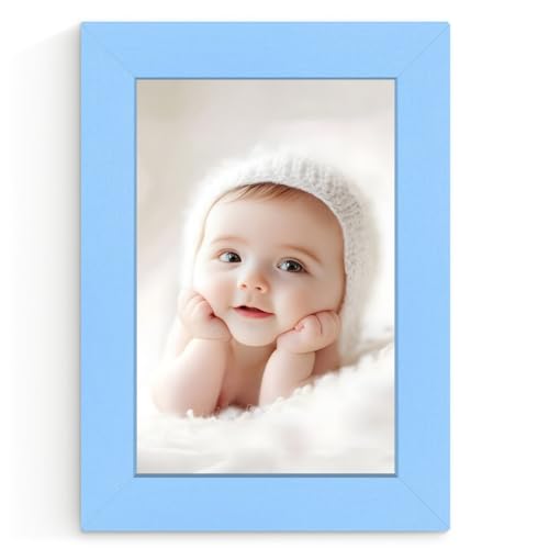 Procut Global Baby Blue 6x4" Modern Picture Frame for Nursery, Baby Gift - Photo Frame with Perspex Front, Wall or Tabletop Display - Keepsake for Newborn, Baby Shower & First Photo Memories