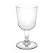 Produktbild Party Essentials Hard Plastic Two Piece 5.5-Ounce Wine Glasses, Clear, Pack of 40