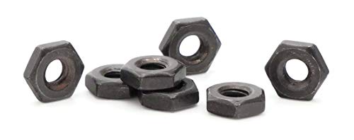 18-8 Stainless Steel Black Oxide Machine Screw Hex Nuts - #4/40 (1/4 Flats x 3/32 Thick) - Qty 100