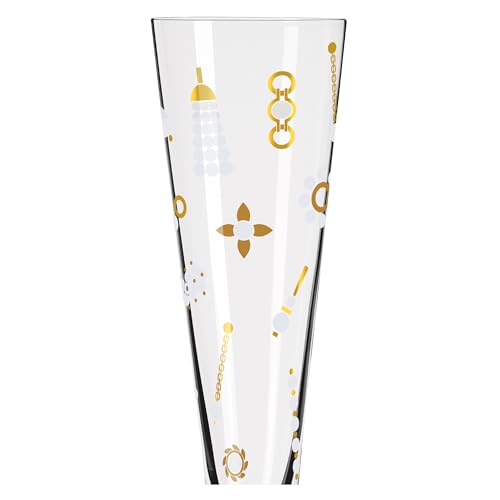 Copas de champán con oro auténtico Ritzenhoff Goldnacht juego de diseño 8