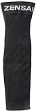 Zensah Calf/Shin Splint Compression Sleeve (singe sleeve), Black, X-Small/Small