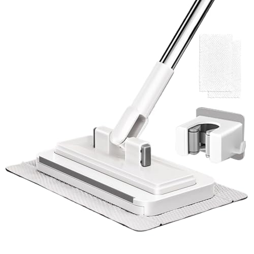 Mini fregona | Herramienta de limpieza de uso húmedo y seco, diseño de clip, para el hogar, baño, sala de estar, suelo, baldosas de madera dura, suelos laminados, techo de mármol