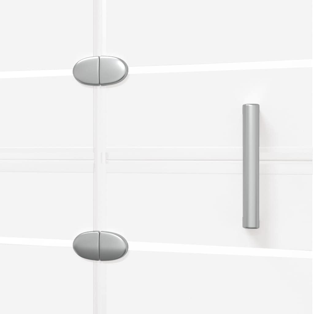 Cabina de ducha plegable ESG 120 x 140 cm, marco de aluminio blanco, mampara de ducha con asa, protección contra salpicaduras, juntas y accesorios de montaje, adecuado para baño y fontanería