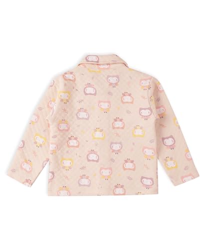 Image of Mi Arcus Kids Cream Frosty`z Full Sleeves Tweet Quiltedleeves & Pyjama Set
