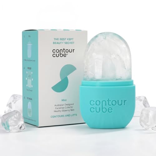 Contour Cube Original - Ice Roller for Sculpting & De-Puffing - Face Ice Roller & Massager with BPA-Free Silicone - Ice Mold for Face - Skin Care Tools for Daily Skincare (180ml) - Mint