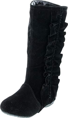 Girls Event Jr Faux Suede Ruffle Boots