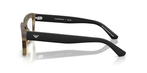 Image of Emporio Armani mens Ea3277u Universal Fit Rectangular Prescription Eyewear Frames