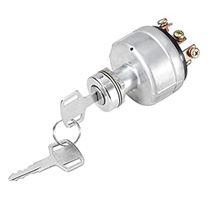 Universal Ignition Starter Switch with 2 keys. Universal for Car, Tractor, Trailer and Agricultural For Kobelco SK200-3 SK200-5 SK120-5 Ignition Starter Switch with 6 Terminal Wire Digger