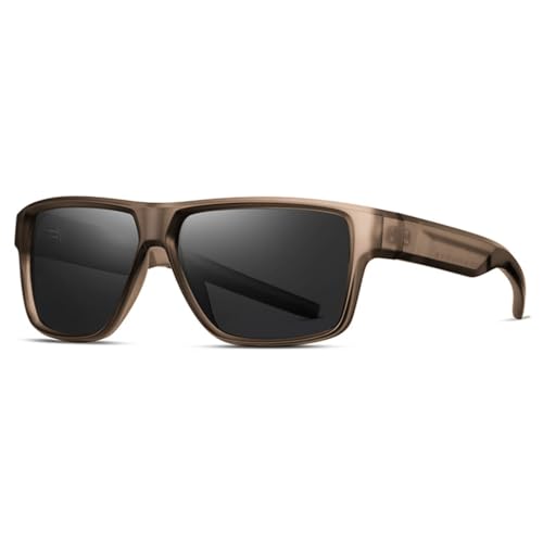 Lunettes de soleil polarisées tendance UV400 homme monture noire élégante