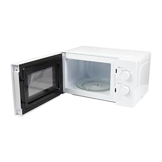 EMtronics 20 Litre 700W Manual Control Microwave with 5 Power Levels, Defrost Function, 35 Minute Timer and Cavity Light - White