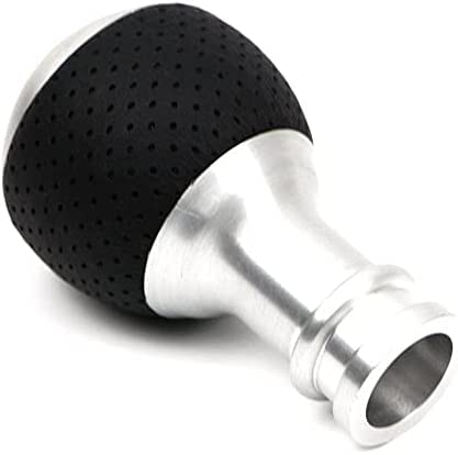 Pomello del cambio universale in pelle a 5 velocità Leva del coperchio del bastone per auto manuale Modifica argento