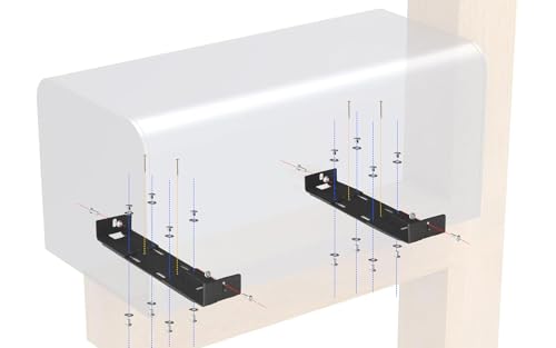 Image of Adjustable Mailbox Mounting Bracket,Carbon Steel,Adjustable Design(Only Applicable to mailboxes with Widths ranging from 7.5 inch to12.4)