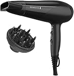 Remington D3190 Séchoir à cheveux de protection des dommages avec céramique + Ionique + Technologie Tourmaline, Noir, 3 Ensemble de pièces