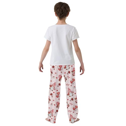 Gnome Love You Boys Long Pants Soft Trousers Elastic Waist Kids Lounge Bottoms with Pockets S-XL3