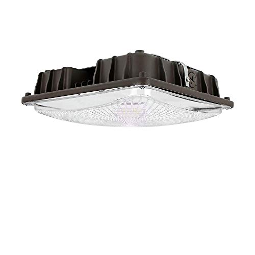 GKOLED 27W Super Bright LED Canopy Light, 3800Lumens, 5000K Daylight White, 100W PSMH Replaces, Dark Bronze Finish, UL Listed and DLC Qualified, Ideal for Indoor and Outdoor Applications