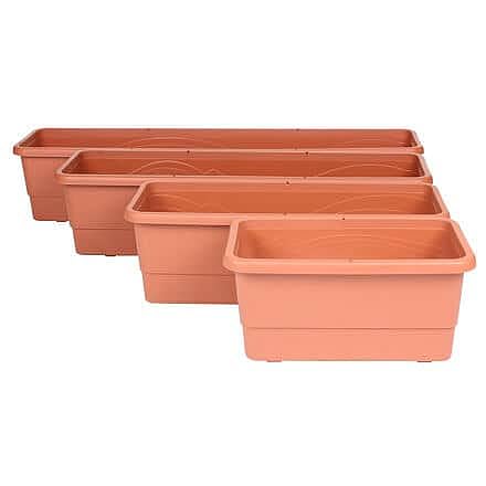 Plastkon Small Flower Box Saucer 20 cm White