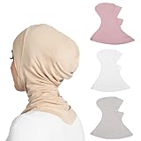 Yeieeo 4 Pieces Muslim Inner Hijab Cap for Women Turban Underscarf Undercap Bonnet Islamic Jersey Tube Caps(color1)