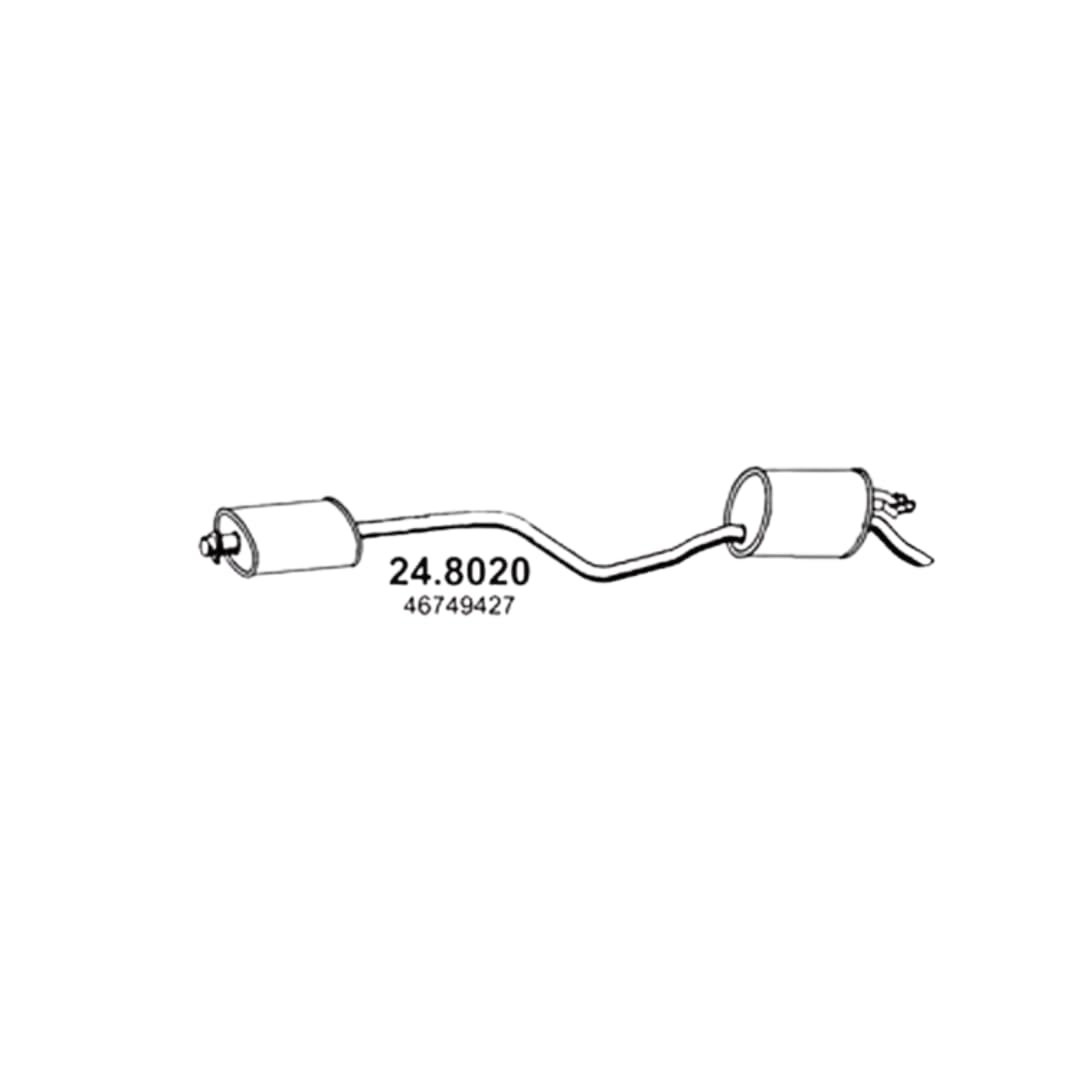 Marmitta Centrale Posteriore compatibile con Lancia Y(840) 1.1 95'-2003 ASSO 248020
