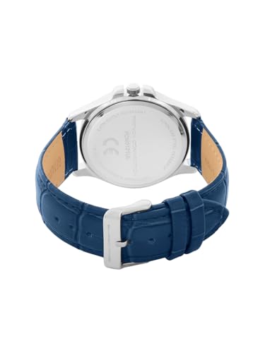 Image of French Connection Sunray Blue Round Dial with Blue Leather Strap Watch for Mens - FCN0121UL