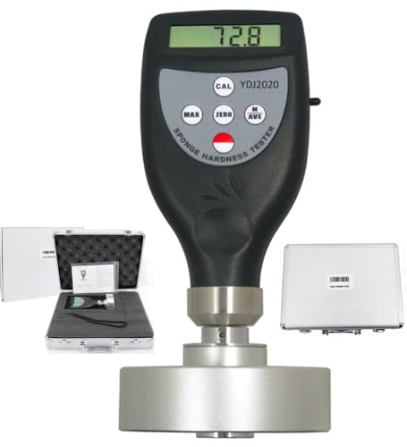 VTSYIQI Shore MF Durometer Sponge Foam Hardness Tester with Range 0~100HMF for Sponge Soft Foam Pillow Polyurethane Rubber 80mm Diameter Presser Foot