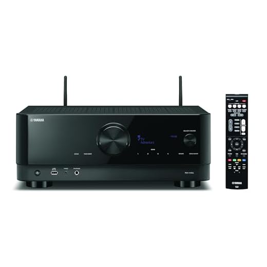 Yamaha Receiver RX-V4A – Netzwerk-Receiver mit MusicCast Surround-Sound, Gaming spezifischen Funktionen und Voice Control Systemen – Allround-Talent mit 5.2 Kanälen,schwarz