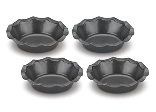 Cuisinart 4 Piece Fluted Tartlet Pan Set, Mini, Steel Gray - image 1