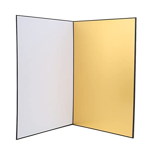 3 in 1 Folding Photography Reflector Cardboard, A3 Size 3 Colors 180 Degrees Studio Light Diffuser Board for Still Life, Food Photo Shooting, Thicken Light Reflector Cardboard