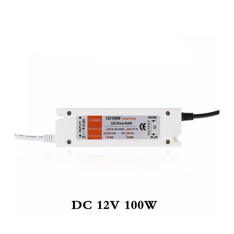 DC12V Power Supply Led Driver 18W/28W/48W/72W/100W LED Adapter Lighting Transformer Switch for LED Strip Ceiling Light Bulb(DC12V 72W)
