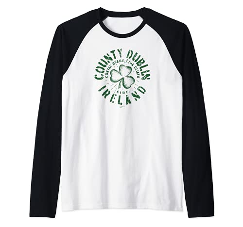 JCombs: County Dublin, Ireland Raglan Baseball Tee, Black