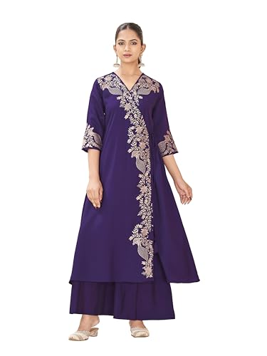 Ensemble kurta brodé pour femme coupe fluide anti transpiration
