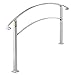 VEVOR Handrail for Outdoor Steps, 3-4 Steps White Arch#1, Adjustable Metal Staircase Railing, Thickened Stair Railings for Porch, Deck