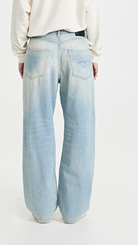 R13 Women's Damon Pleated Wide Leg Jeans3