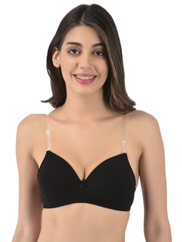 Image of Softline Women's Cotton-Rich Wire-Free Padded Bra | Full Coverage, Seamless & Breathable for Everyday Comfort | Soft Fabric with Supportive Fit for All-Day Wear