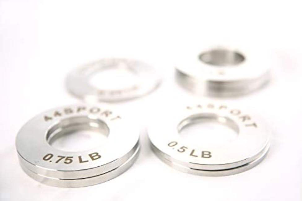 44SPORT Olympic Fractional Steel Plates -Pair of 1/4, 1/2, 3/4, 1 lb Weights (8 Total)