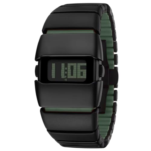 Image of ON TIME OCTUS Unisex Retro Digital Watch | Futuristic Link Strap | LED Display Wristwatch for Men, Women