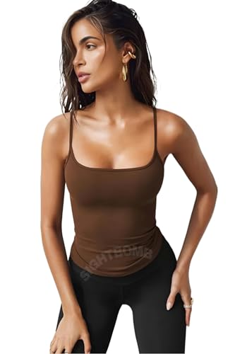 Image of SIGHTBOMB Ultra Soft Premium Feather Touch Cuddle TEE Micro Fibre Spaghetti Tank Tops for Women