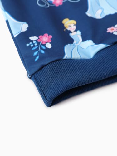 Image of Disney Outfits for Girls Long Sleeve Shirt Pocket Pant Toddler Sweatsuit | Officially Licensed丨Girls Clothes丨2-Piece Outfit丨Allover Print丨Ruffle Shoulder丨Jogger Pants丨Soft Feel丨Easy Care丨Mix & Match
